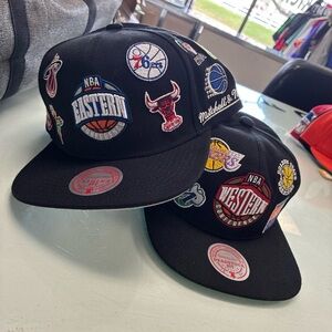 NBA Western & Eastern Conference Team Logos Mitchell & Ness SnapBack NEW Bundle
